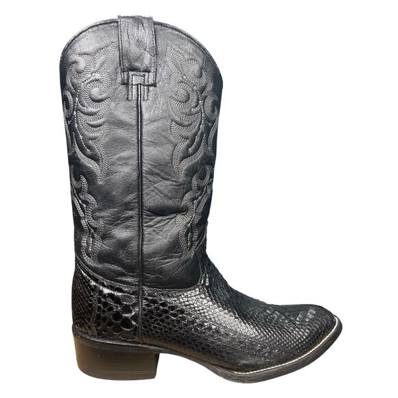 Circle G by Corral Men\'s Black Python Snakeskin Cowboy Boots Size 7.5 D main image 7